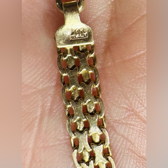Elegant Italian Gold Chain Bracelet 14k 6.3 g. - Picture 2 of 4